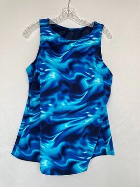 Lands' End Chlorine Resistant High Neck Tankini Swimsuit Top 18DD